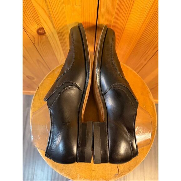 French Shriner Men’s Size 10B Black Leather Loafer Shoes